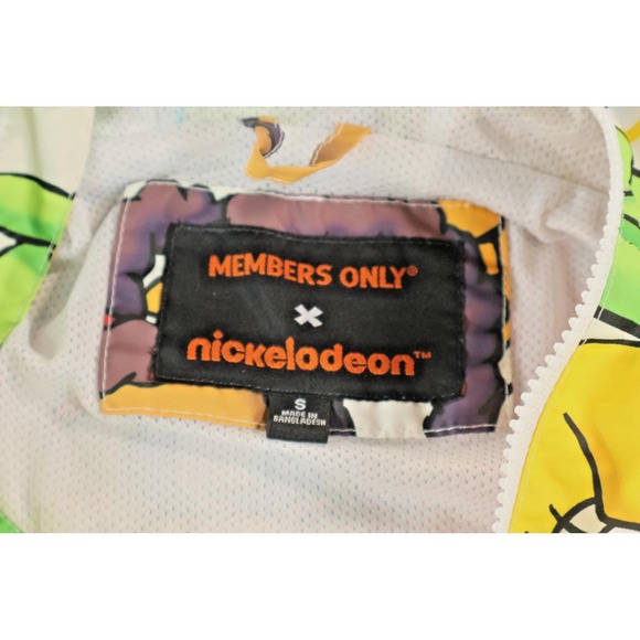 Rugrats Jacket Mens Small Members Only Nickelodeon Hooded Graphic Windbreaker - Picture 4 of 6